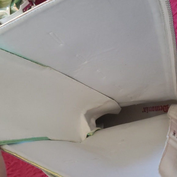 Vintage rare Demonia Swing 230 white with Green Sparkle Platform Boots Size 8 - Picture 12 of 12